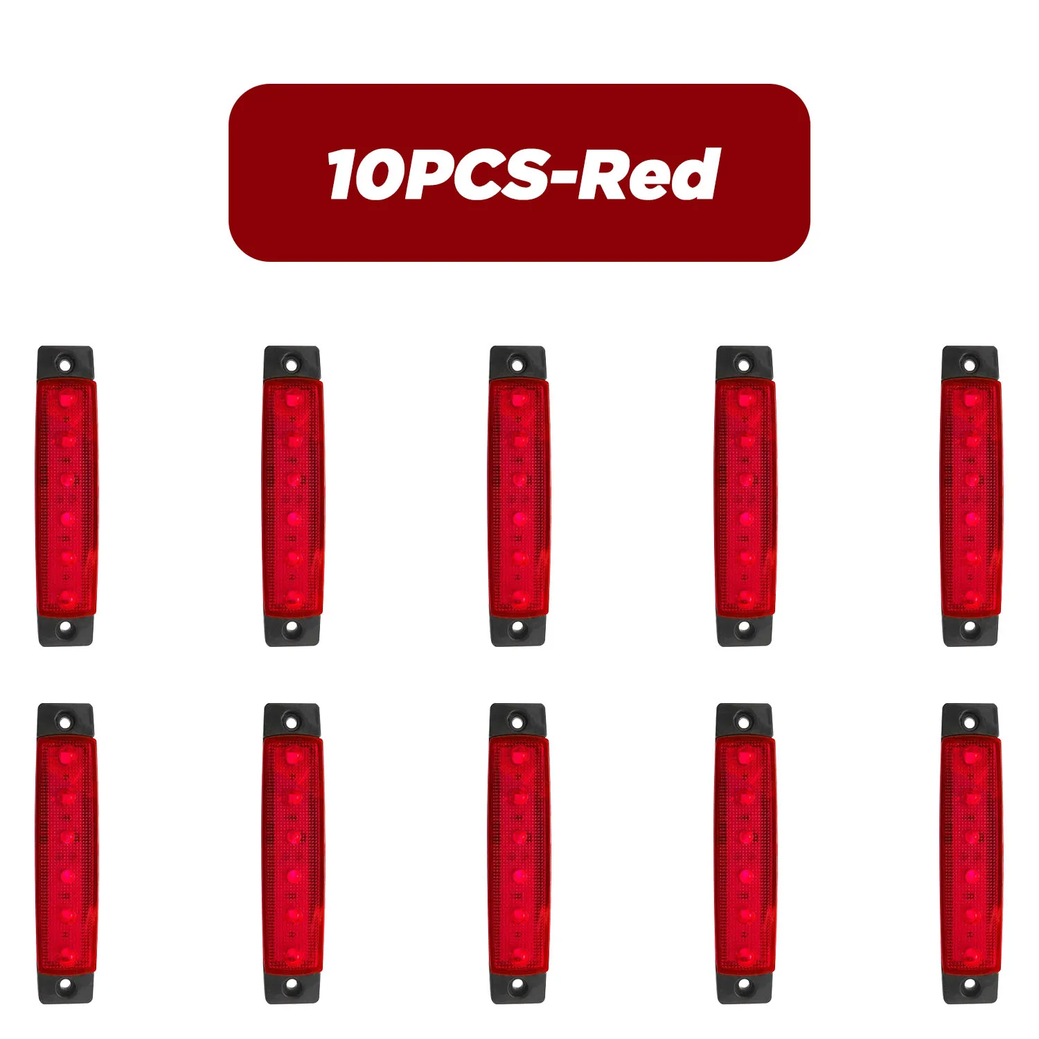 10 STKS 12 V-24 V Led Zijmarkeringslichten Autolichten Voor Achter voor Vrachtwagens Cabine RV Trailer Amber/Rood/Wit/Groen/Blauw