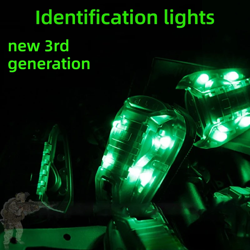 Outdoor Third-generation Ladybug Light Stroboscopic Identification Light Signal Waterproof Helmet Light
