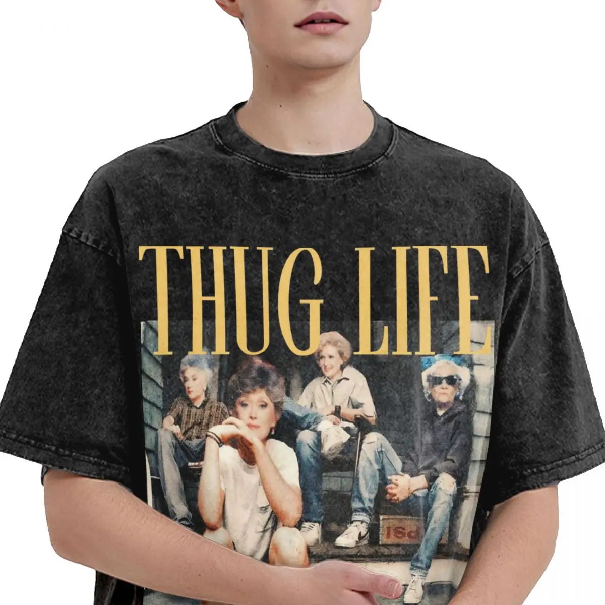 Summer Golden Girls Thug Life T Shirts Streetwear Hip Hop Fashion T-Shirts 80s TV Sitcom Stay Golden Squad Tee Shirt Men Women