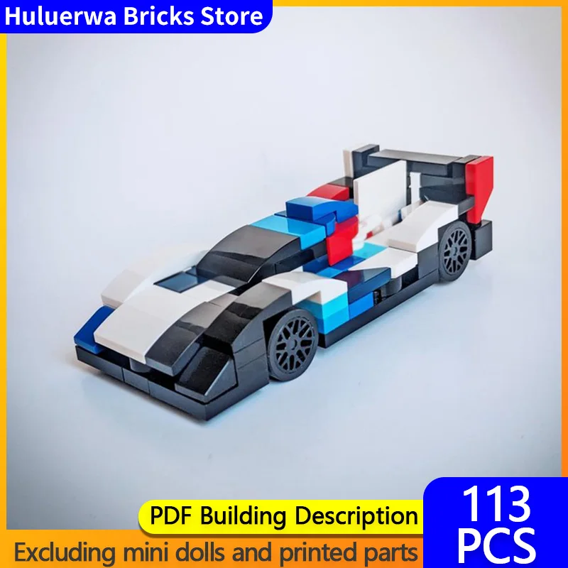 Speed Racing Car Model MOC Building Bricks M Hybrid Le Mans Racing Modular Technology Gifts Holiday Assemble Children Toys Suit