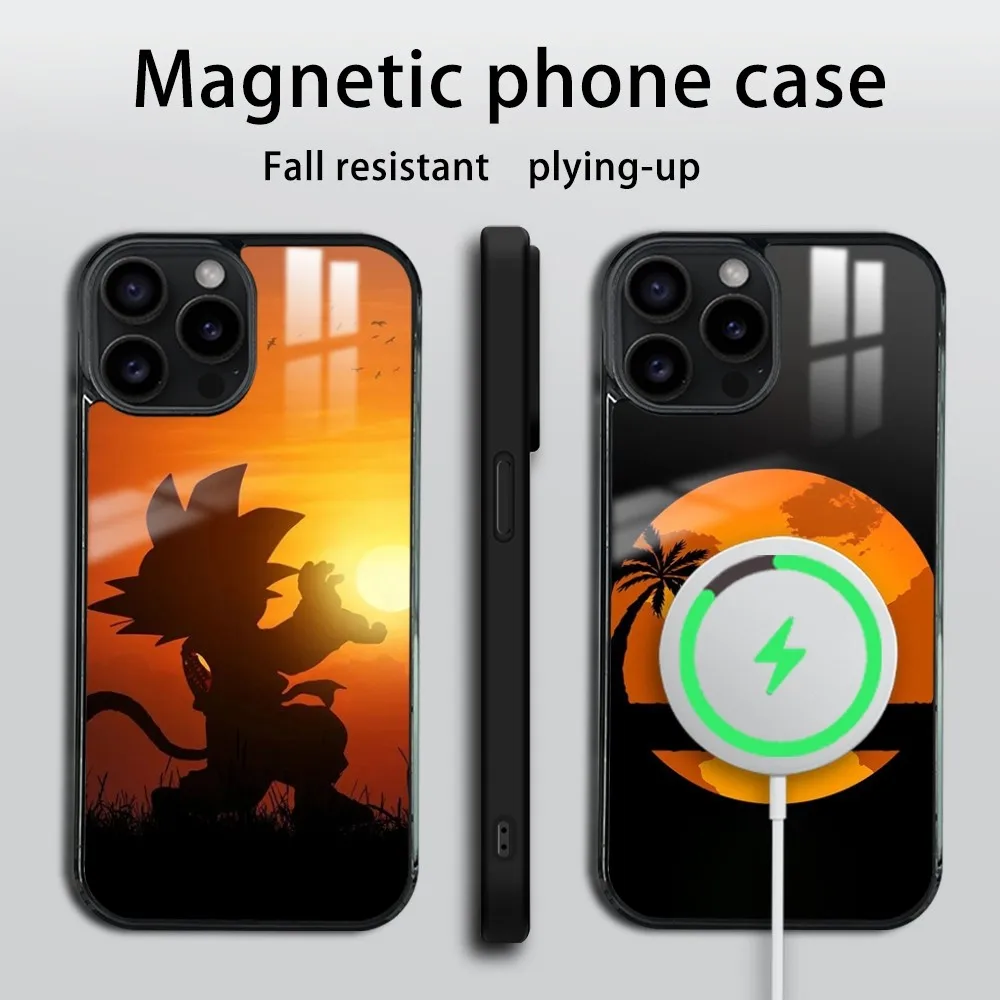 d-Dragon Ball-l Phone Case For iPhone 16 15 14 13 12 11 PRO MAX PLUS Mini Magnetic wireless mirror phone case