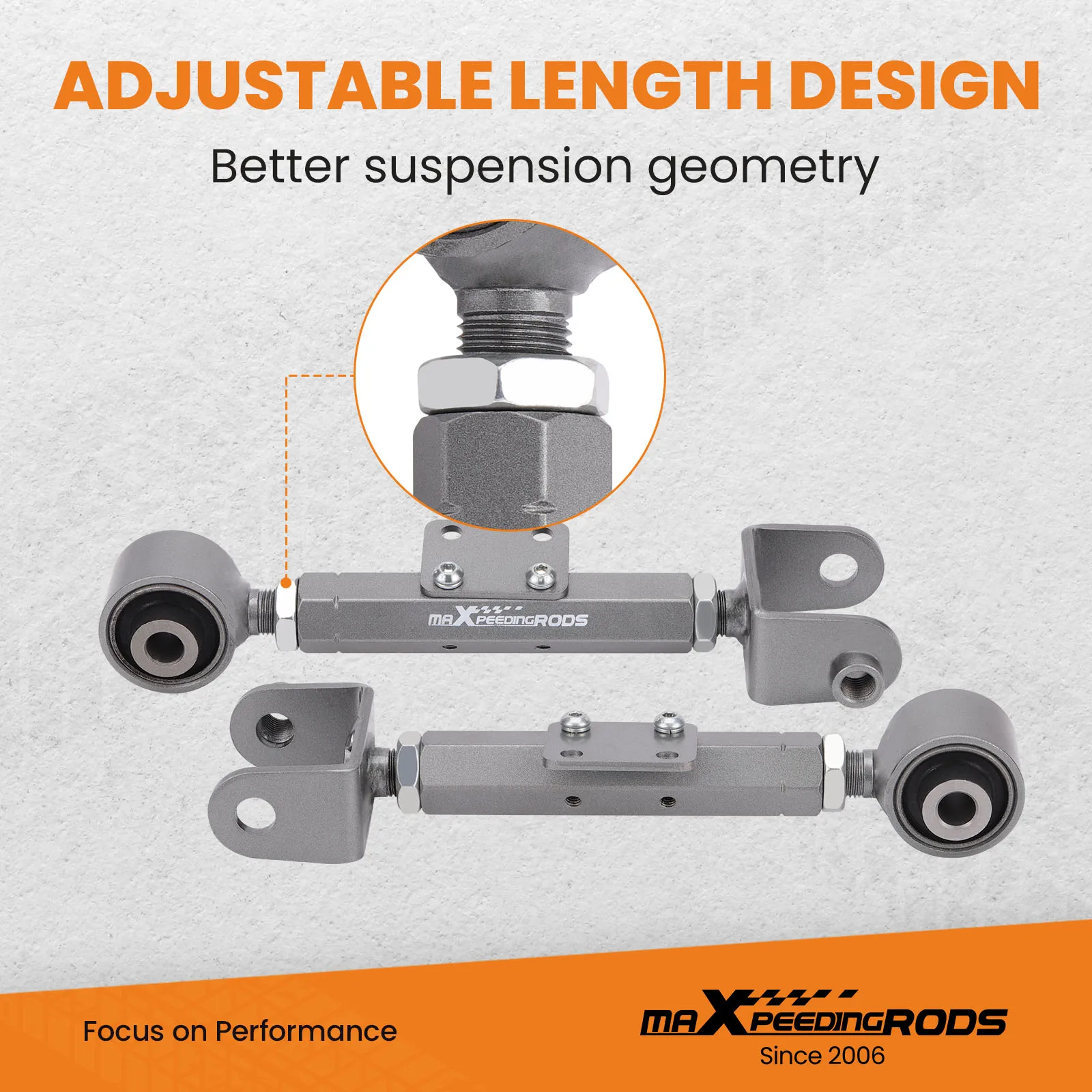 2x Adjustable Rear Alignment Camber Arm Kit For Honda CRV 07-16 CR-V 2007-2016