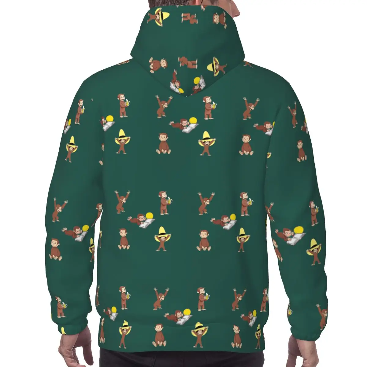 جورج القرد الغريب الكرتون هوديس Harajuku البلوز الخريف الشتاء الرجال النساء بلوزات طويلة الأكمام بلايز