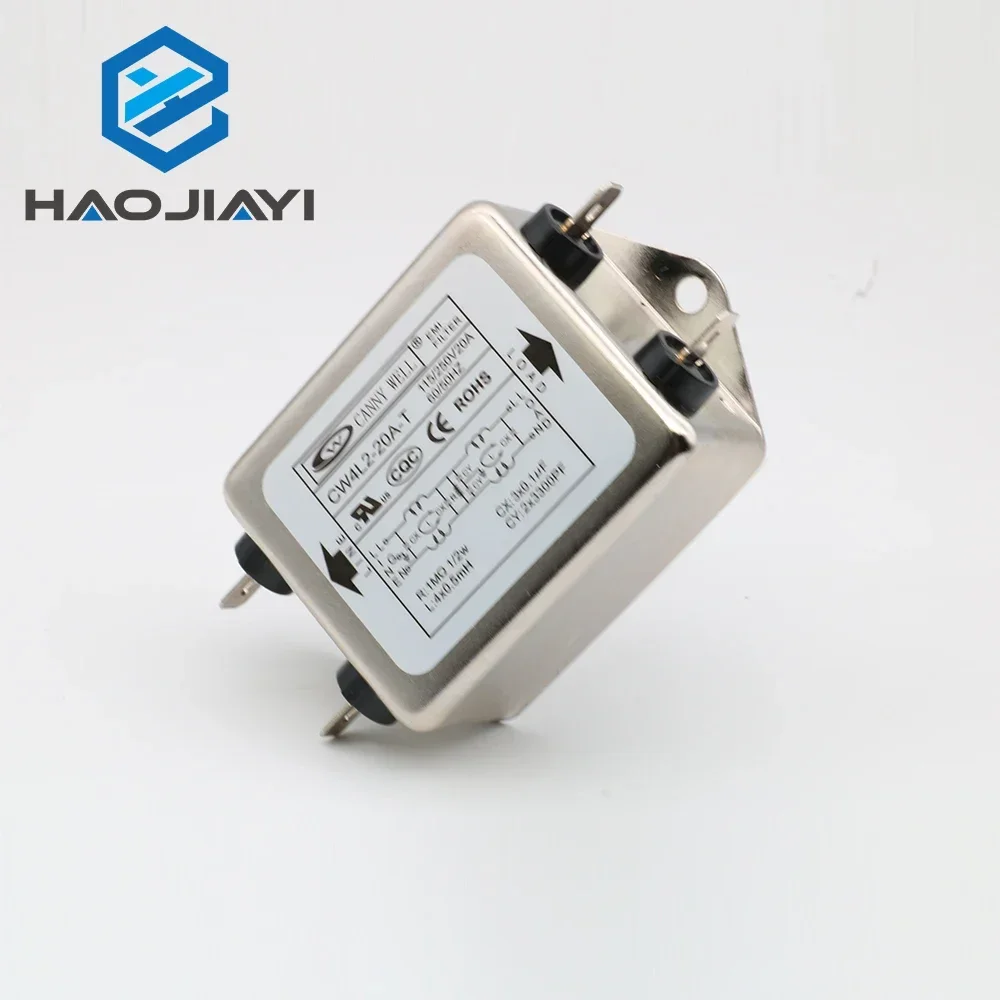 

Однофазный силовой электромагнитный фильтр CW4L2-10A-T / CW4L2-20A-T AC 115 В / 250 В 20 А 50/60 Гц для станка для лазерной гравировки и резки