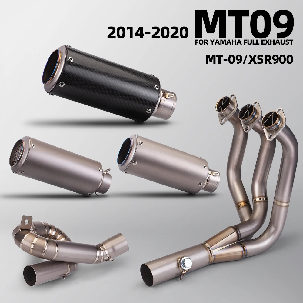 

High-performance motorcycle exhaust pipe titanium alloy complete system Suitable for MT-09 XSR900 2014-2020