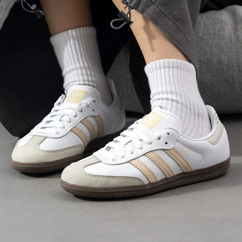 Adidas Clover Women's Shoes SAMBA OG W Training Shoes T-Head Sneakers for Leisure and Sport JH7300