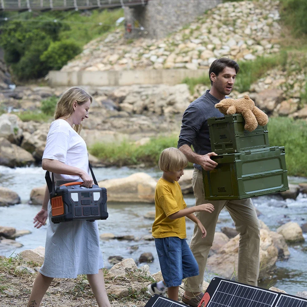 Camping Outdoor Charger Solar Generator 220V AC Socket Power Supply Portable 1200W LifePO4 Battery Pack Power Station