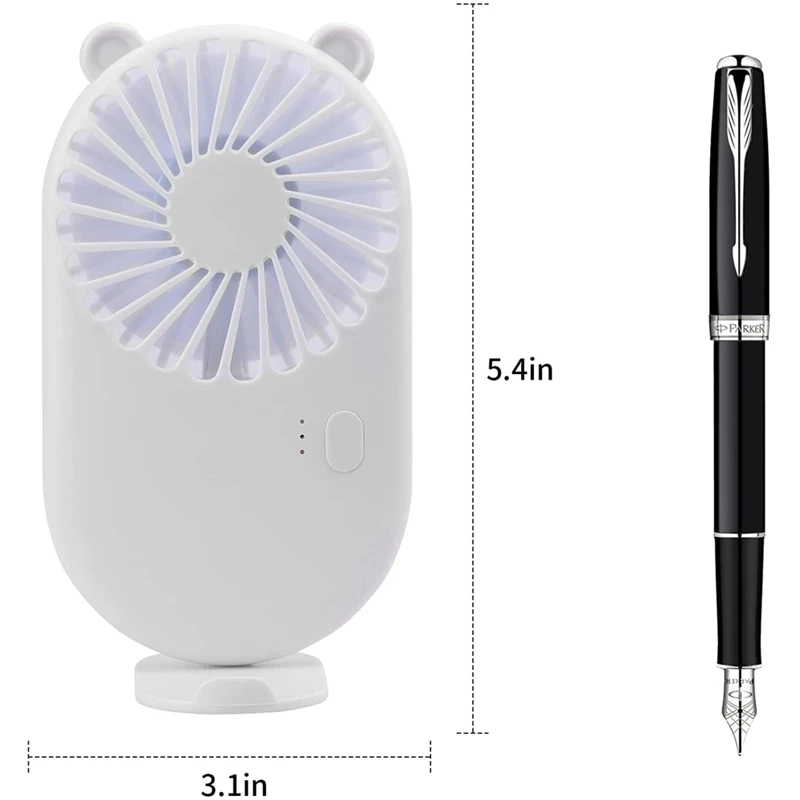Handheld Mini USB Fan, Portable USB Pocket Fan Rechargeable With Holder, 3 Speeds Adjustable Design Suitable For Kids