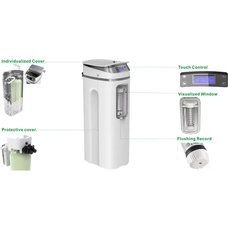 2 in 1 Automatic Water Softener and Purifier 2000LH Whole House Filter System for Home Residential Hard Water Treatment