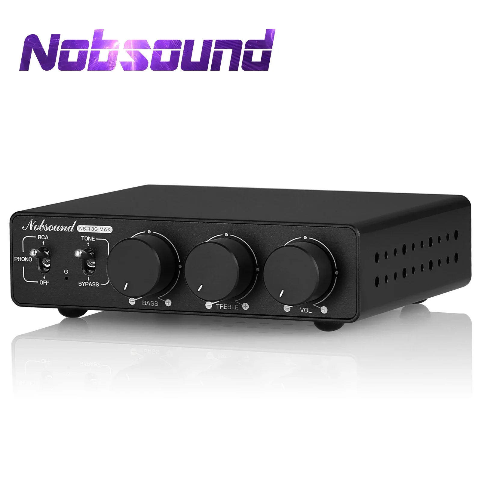 Nobsound NS-13G-MAX HiFi 2-Channel TPA3255 Phono Stereo Audio Amplifier Mini Class D Power Amp 300W*2