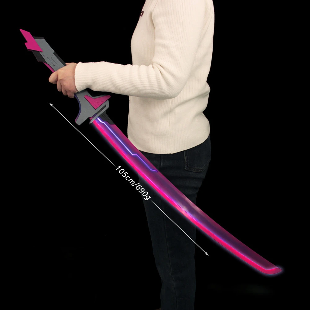 105 ซม.Valorant ไฟ LED ดาบ,เกมอุปกรณ์ต่อพ่วง,Katana คอสเพลย์ SAMURAI ดาบ, ลงโทษเกมปลอดภัยคอสเพลย์ PROP ของเล่นเด็กของขวัญ