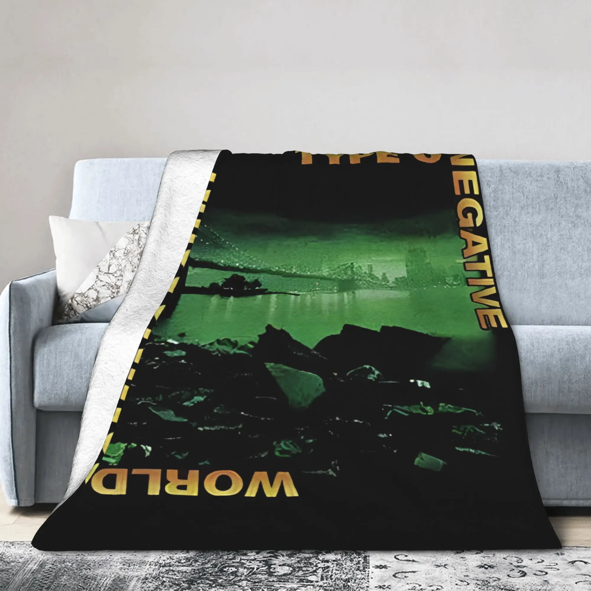 Type O Negative World Coming Down Plush Blanket Vintage 1999  Vintage Throw Blanket for Bedspread 150*125cm Warm