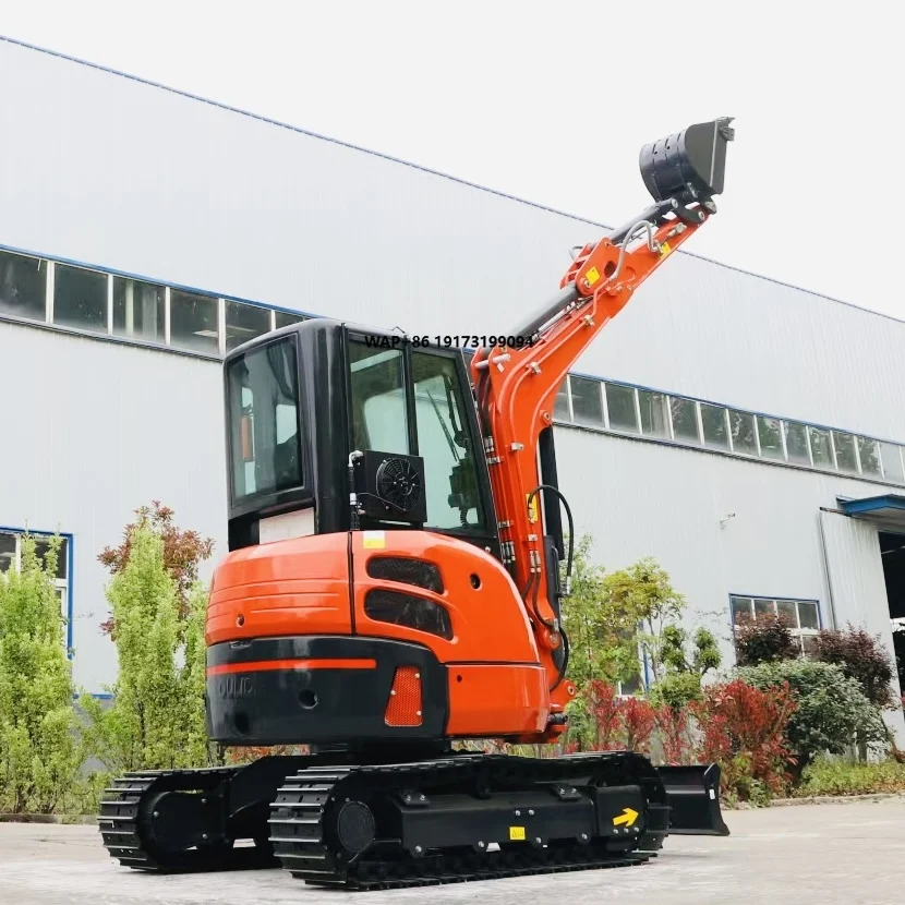 Mini Excavator Kubota Engine Small Crawler Digger With Cab with Thumb Euro 5 CE EPA Garden Farm Home