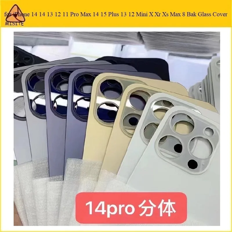 10Pcs Big Hole Rear Door Housing Back Glass Replacement Parts For iPhone 15 14 13 12 11 Pro Max 14 15 Plus 13 12 Mini Backcover