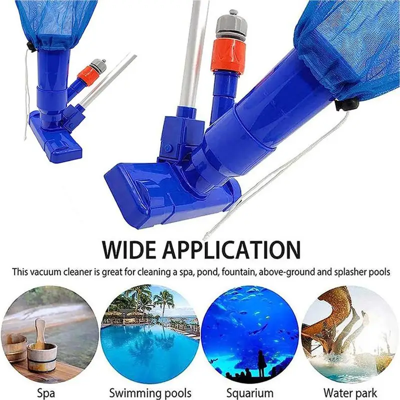 Portable Vacuum Pool Cleaner W-Shaped Brush Pool Cleaning Vacuum For Home Pools Backyard Pools Inflatable Pools Spas