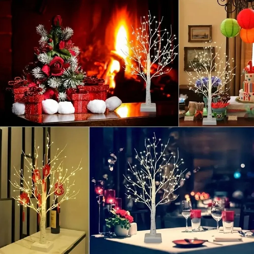 Nice 1PC 144LEDs DIY Birch Tree ไฟ,USB Powered โคมไฟตั้งโต๊ะ, ในร่มกลางแจ้งตกแต่งสําหรับงานแต่งงาน, คริสต์มาสและขอบคุณพระเจ้า