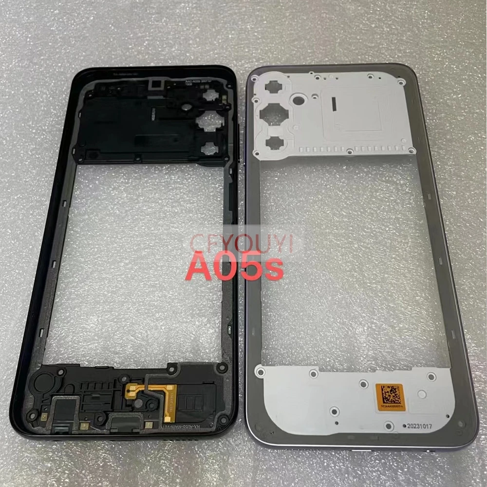 For Samsung Galaxy A05S A057 Middle Frame Bezel Plate Housing Replacement Part