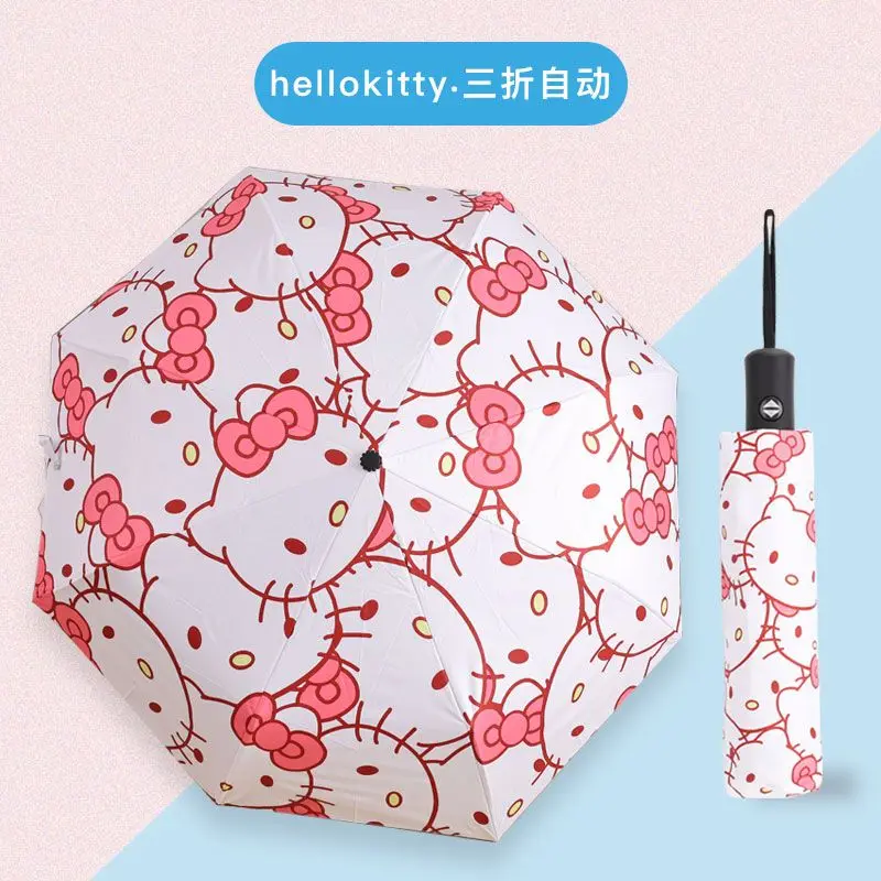 

Hello Kitty Anime Kawaii Sanrio Sunshade Umbrella Cute Kt Cat Uv Protection Sunshine Rain Dual Automatic Umbrella Gifts Toys