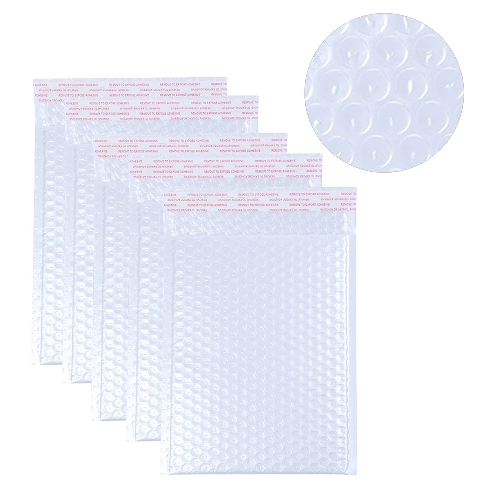 50 Pcs Bubble Bag White Envelopes Express Delivery Complex Pouch Storage Packaging Shockproof