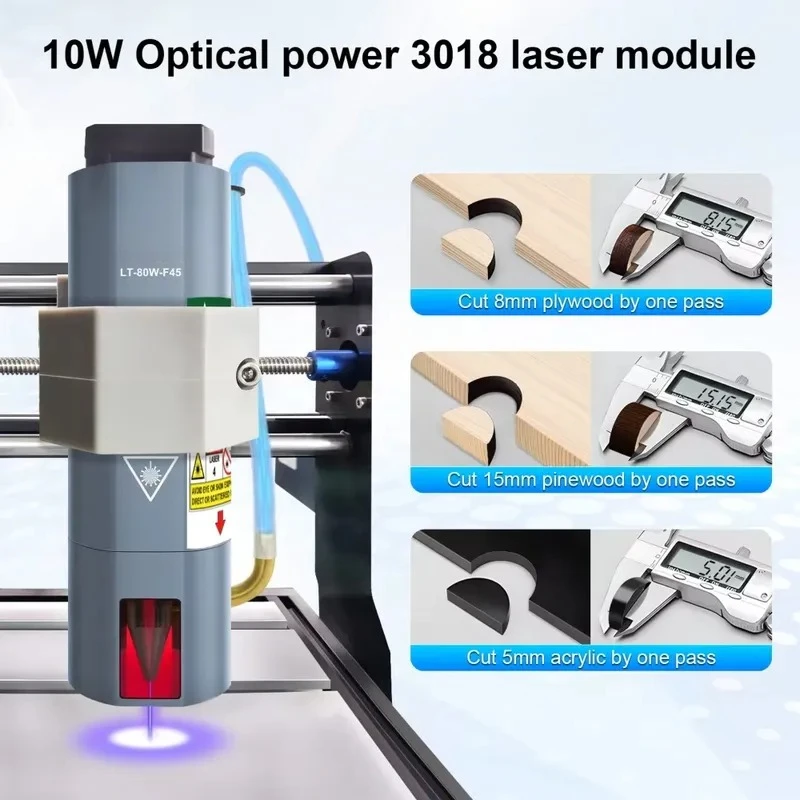 TREE 10W High Power 450nm Engraving Module with Air Assist for Cnc 3018 Pro Engraver Wood Cnc Router view 3