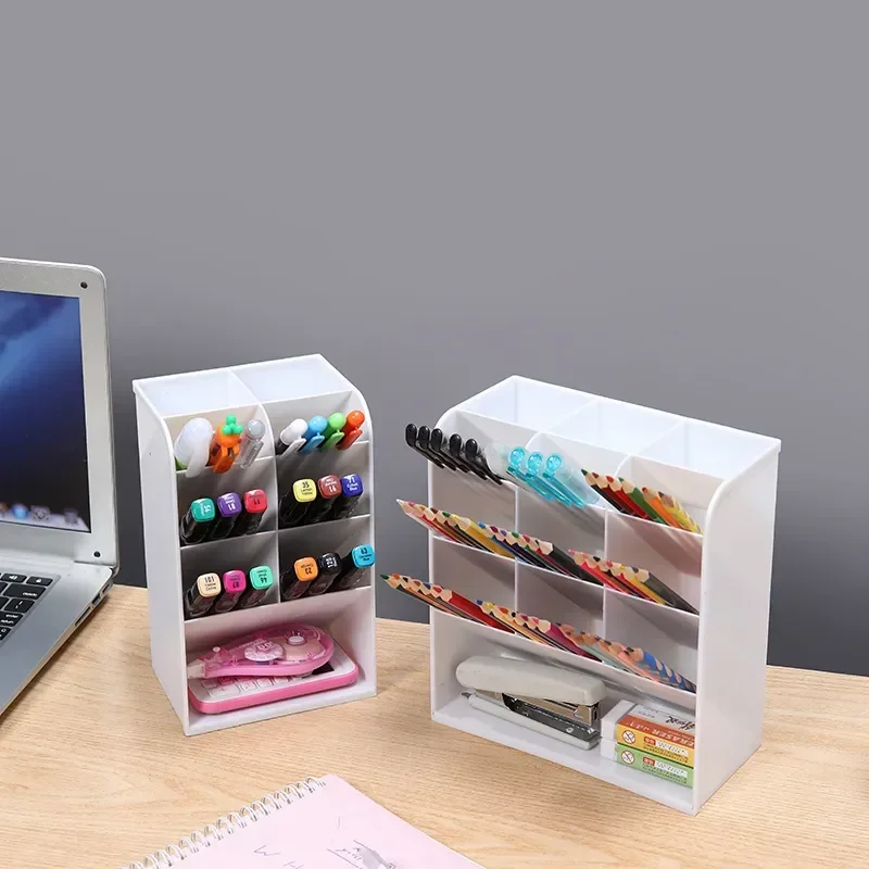 Desk Oblique Insert Pen Holder Office Desktop Shelf Children's Stationery Storage Box Multifunctional Penstock Holder