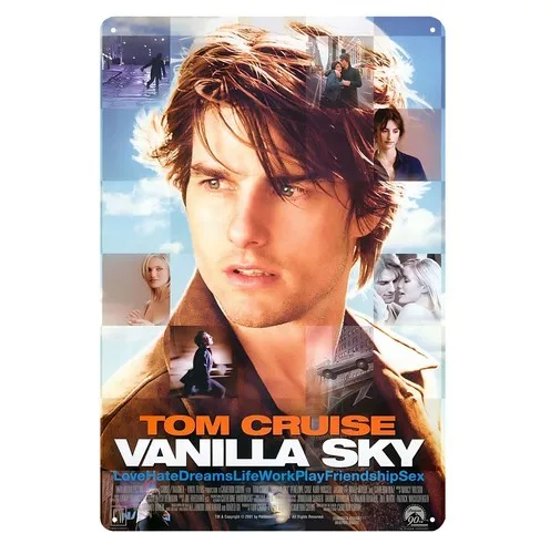 Vanilla Sky Movie Metallposter, Blechschild, Sammlerplakette