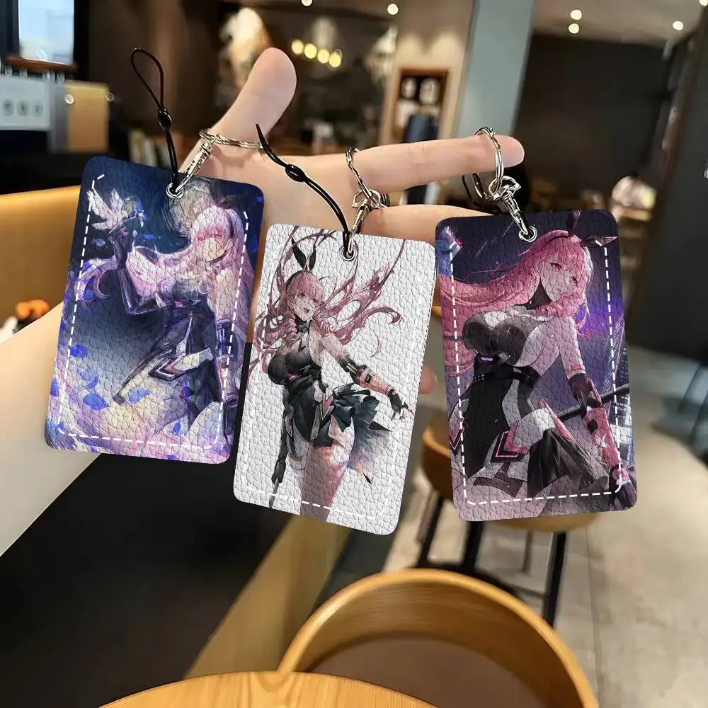 Ayla Role Playing Mobile Game PGR Card Wallet With Keychain Fashion Print Bank Card Protective Holder
