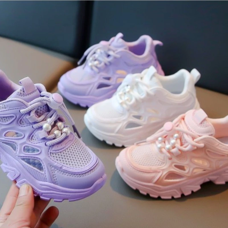 

Модная обувь для девочек, новинка 2026, весенние детские кроссовки, удобная дышащая сетчатая обувь для мальчиков, простая универсальная повседневная обувь для девочек, Zapatillas