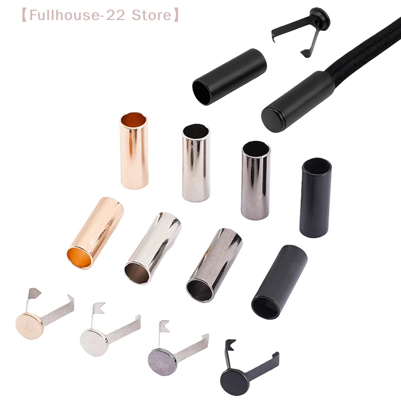 

【MAX-22】10/20 Sets DIY Bag Shoes Garment Lanyard Accessories Metal Rope Ends Stopper Button Cord End Lock Cap Hanging