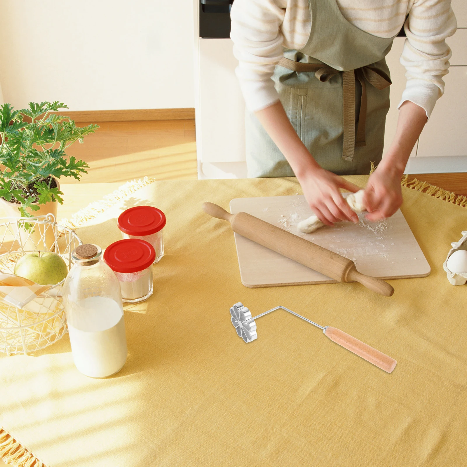 

1 set Oil Frying Mold Set Sturdy Rust-Proof Deep Fry Snack Maker For Dumplings Radish Cake Shrimp Cake Home Timbale Kitchen