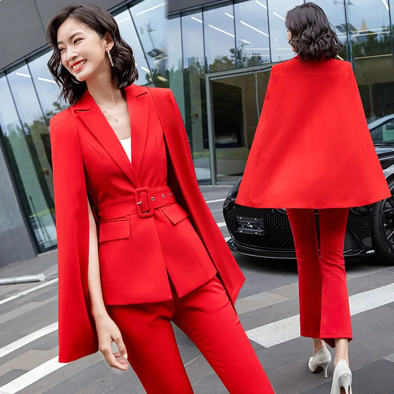 

Women's Formal Business Coat, Office Suit, Red Jacket Blazer, OL Professional Suit, Fall/Winter, 2022