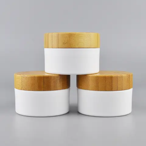 화장품 포장용 나무 뚜껑이 있는 도매 PP 플라스틱 항아리 대나무 나사 캡 크림 항아리 30g 50g 100g 150g 200g 250g Best5 화장품 포장용 나무 뚜껑이 있는 도매 PP 플라스틱 항아리 대나무 나사 캡 크림 항아리 30g 50g 100g 150g 200g 250g Best5