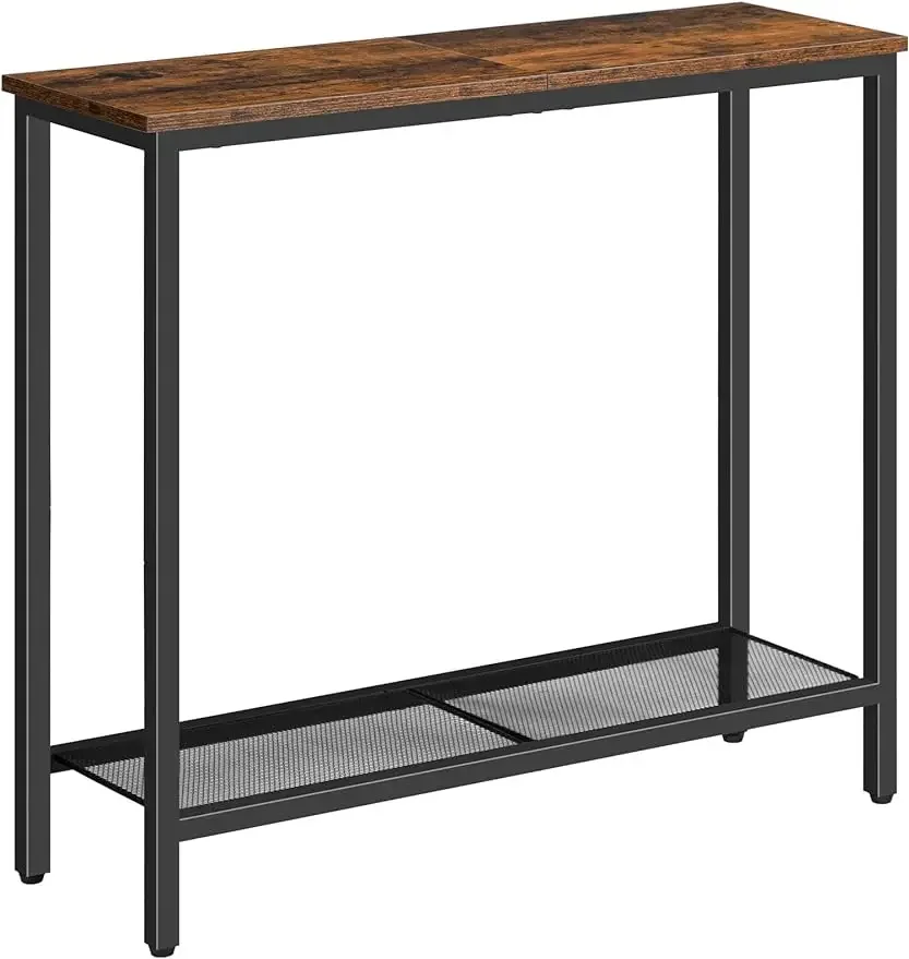 

29.5" Narrow Console Table Small Entryway with Shelf 2 Tier Thin Sofa Table Side Display Table for Hallway