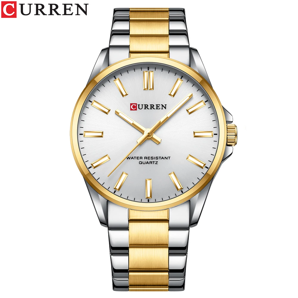 

CURREN Fashion Watch Men's Stainless Steel Top Brand Luxury Business Waterproof Luminous Hands Quartz Wristwatch for Male Clock