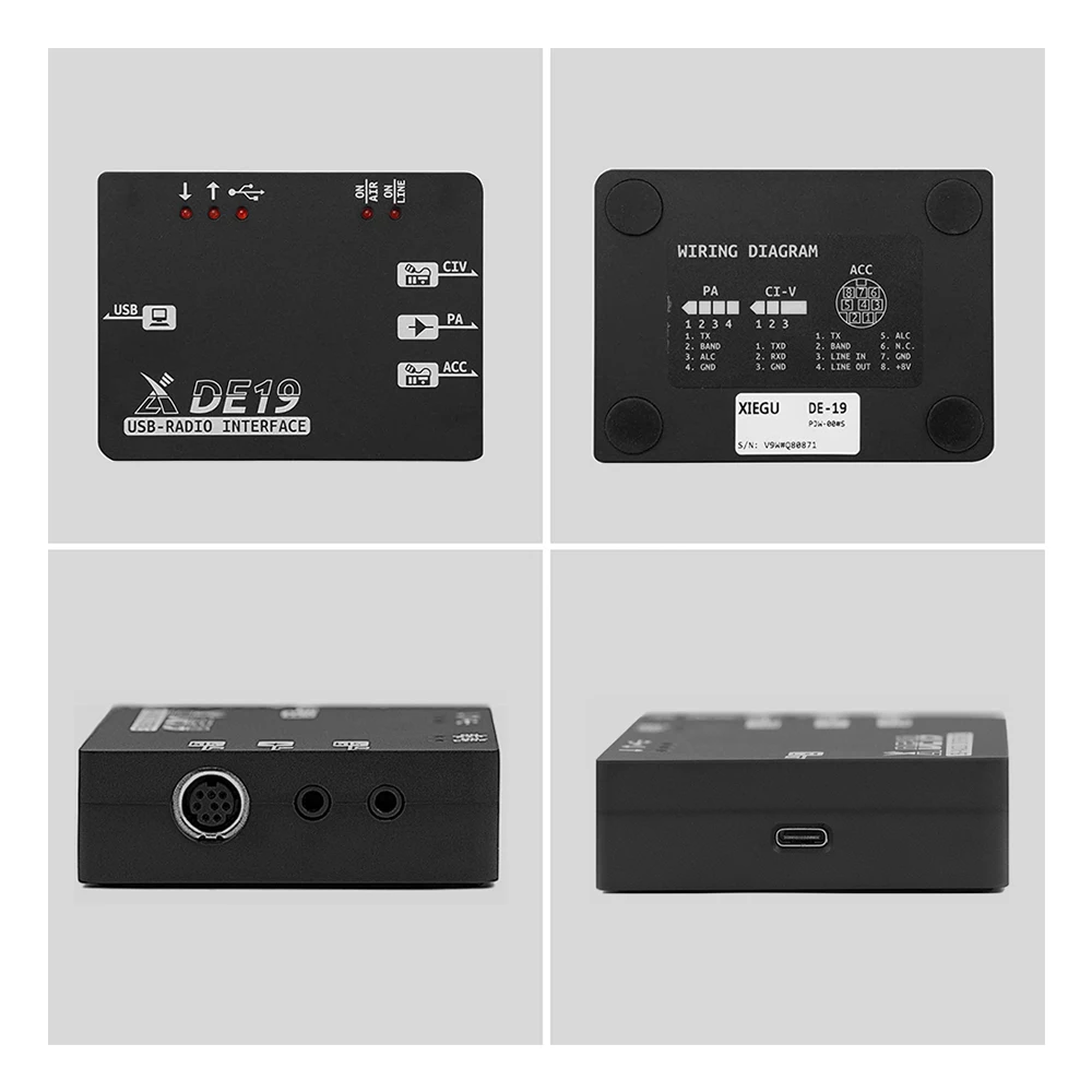 Imagem -03 - Adaptador Portátil da Expansão dos Dados de Xiegu De19 para G90 G106 X5150 Transceptor de Ondas Curtas Xpa125b Usb Relação de Rádio Civ pa Acc