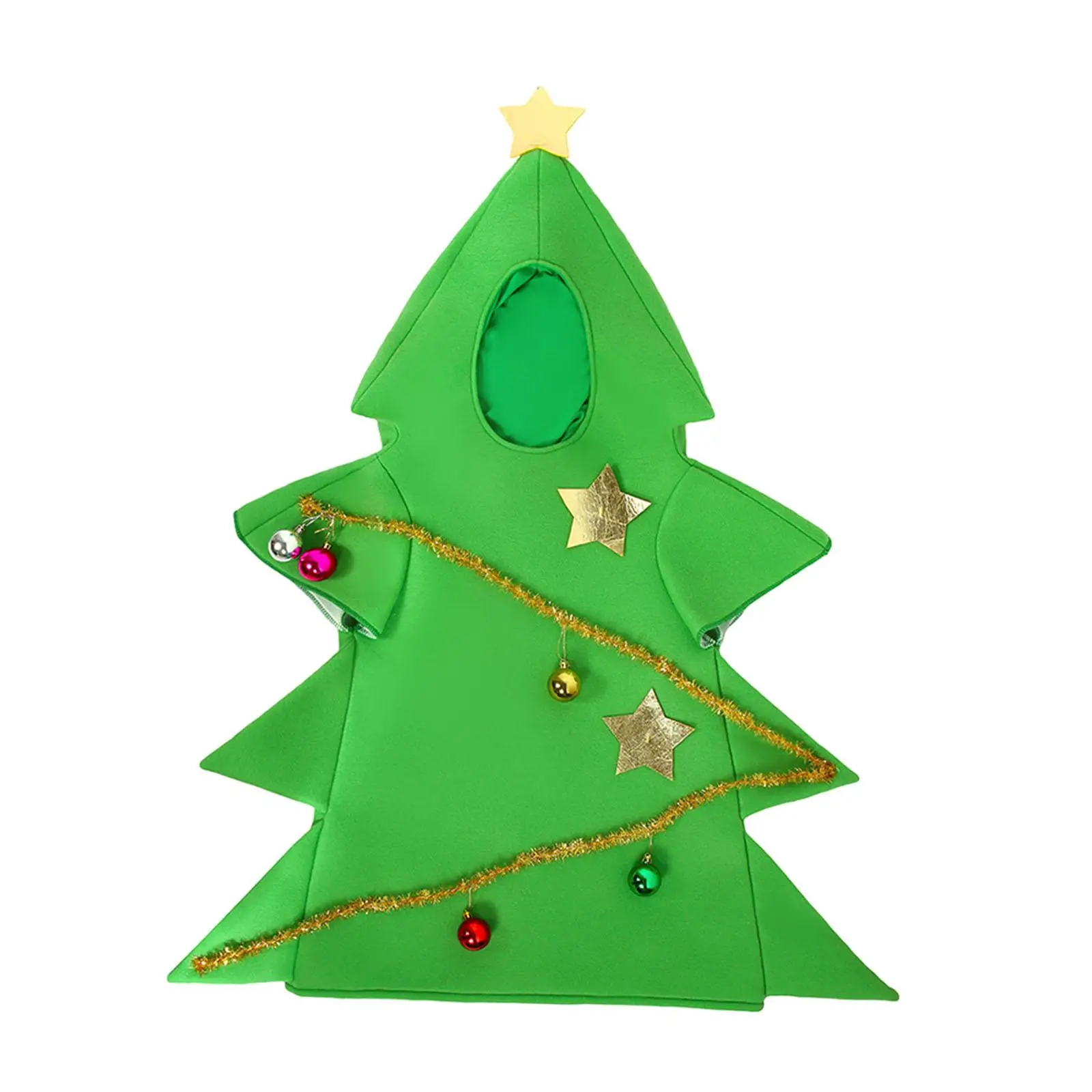 

Decorative Xmas Tree Cosplay Costume Polyester Childrens Dance Dress for Themed Party and Stage Performance