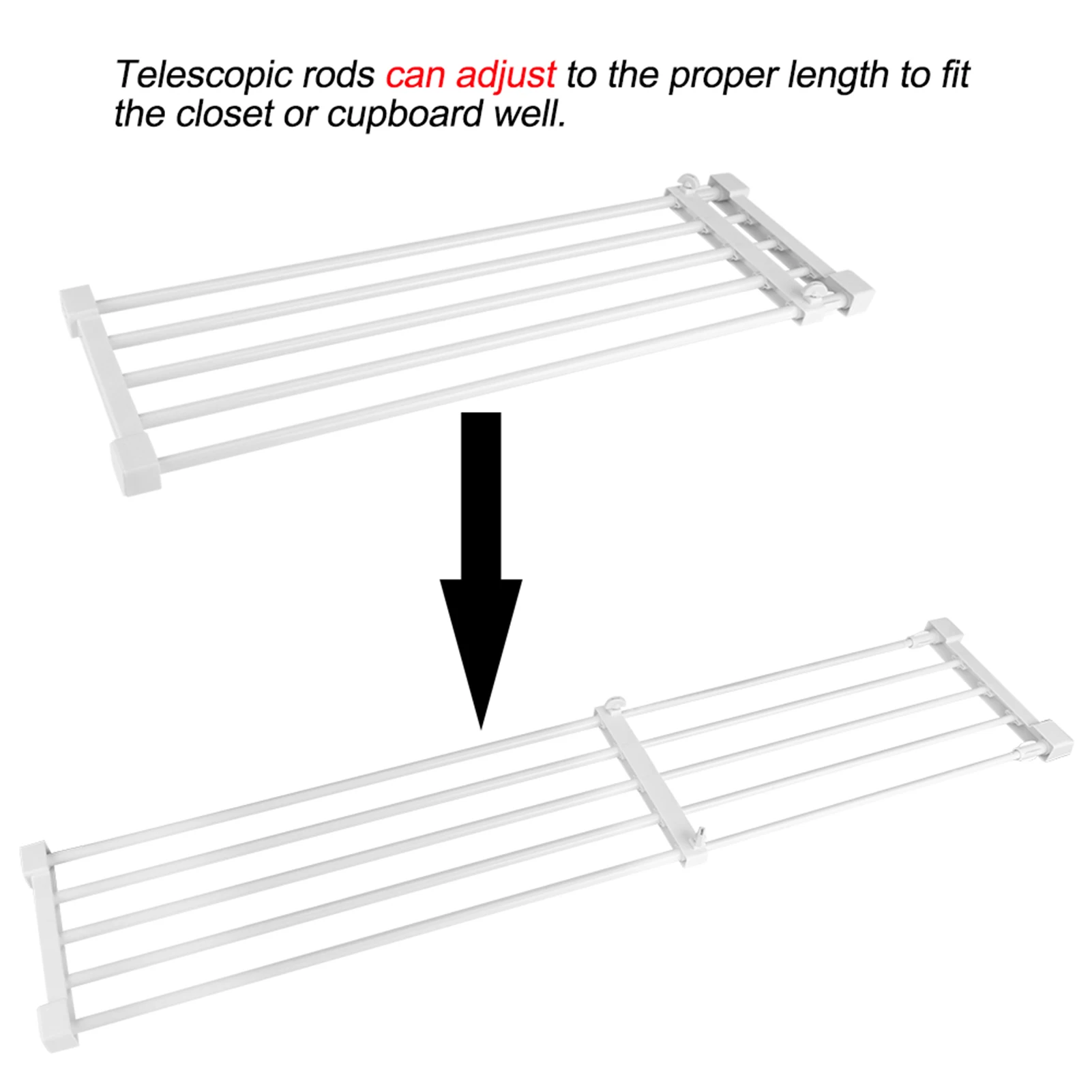 Adjustable telescopic storage rack Cabinet wardrobe partition rack, partition closet, partition rack. Kitchen shelf