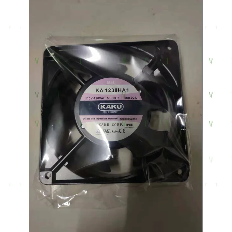 

Вентилятор H 1 шт. для KAKU Fan KA1238HA1, AC110-120V, 0.28/0.22A, 12038, 12 см, 2-проводной, алюминиевая рамка