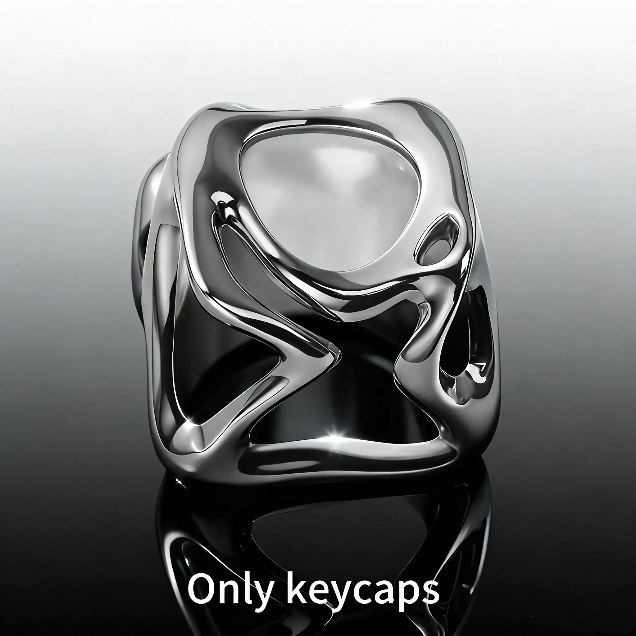 【One key】Liquid Metal Electroplated Keycaps，Electroplating Process Cross-Interface ABS Material｜