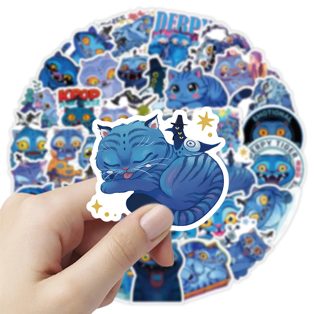 

50PCS Kpop Demon Hunters Cartoon Cute Derpy Tiger Stickers Decals Toy Creative DIY Water Cup Scrapbook Diary Skateboard Desk