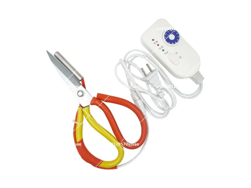 Temperature Controlled Electric Heating Scissors for Fabric Cutting, Ribbon Trimming, Trademark Removal