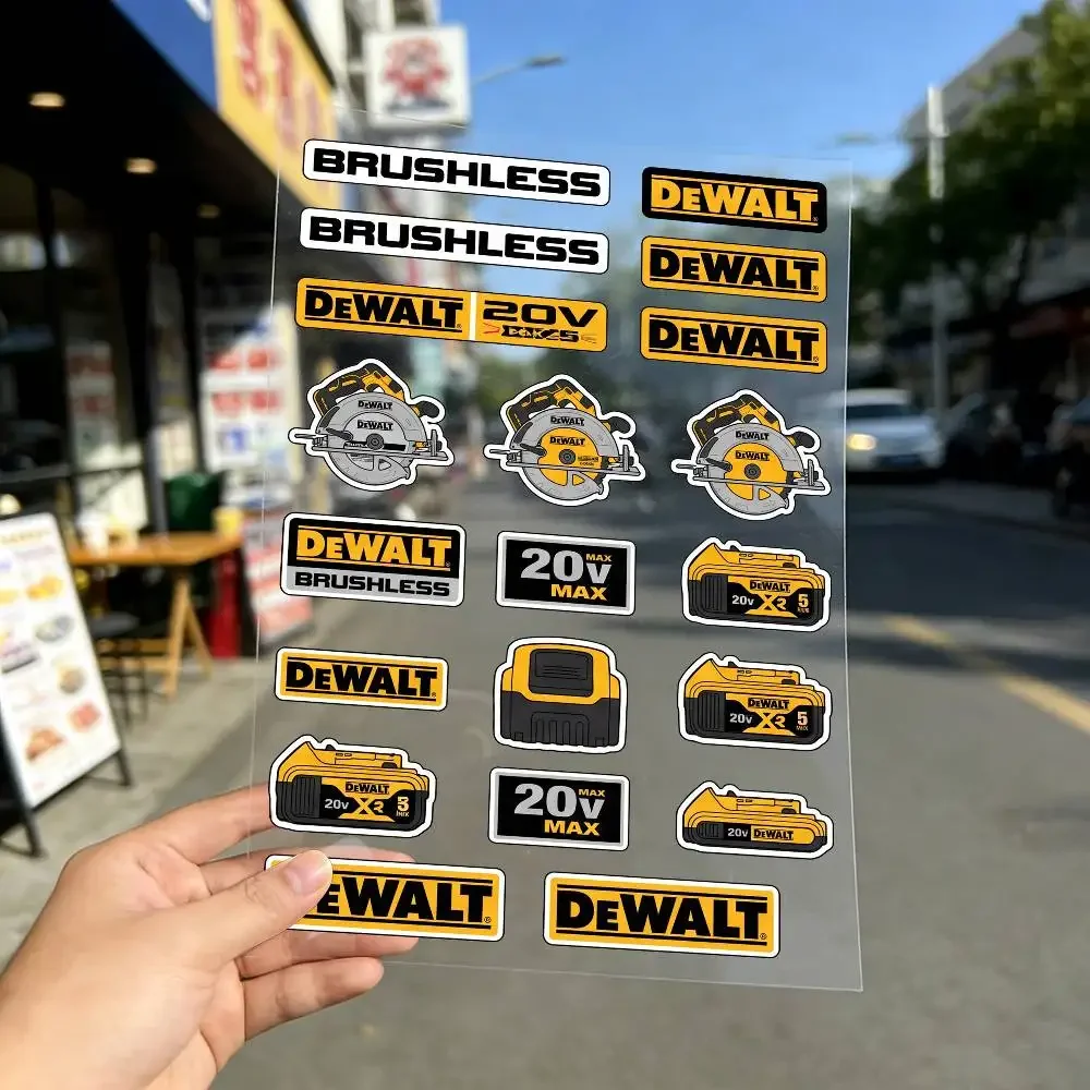 For DEWALT All Purpose Reflective Waterproof Scratch Blocker Decal Car Bike Helmet Cup Refrigerator Decorative Stickers