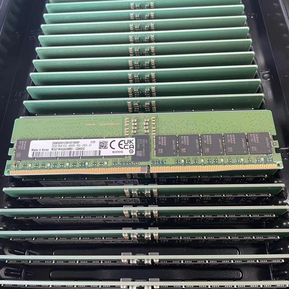 

1 шт. Новый 32 ГБ 32G DDR5 4800 2RX8 PC5-4800B RECC для Samsung M321R4GA3BB0-CQK Серверная память Высокое качество Быстрая доставка