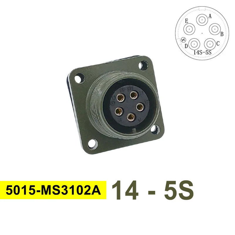 Mil std ronde connector ms3102a 14s-2 14s-5 14s-6 MIL-C 5015 militaire specificatie connectoren ms3106 ms3108 stekker & stopcontact