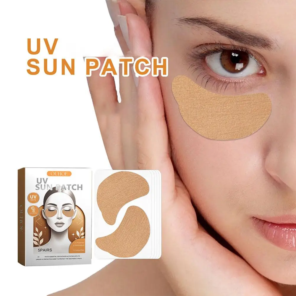 5 Pairs Outdoor UV Cut Eye Patch Skin Soothing Facial Care Sun Protection Moisturizing Stickers Patch Skin Golf Freckles Re A1F0