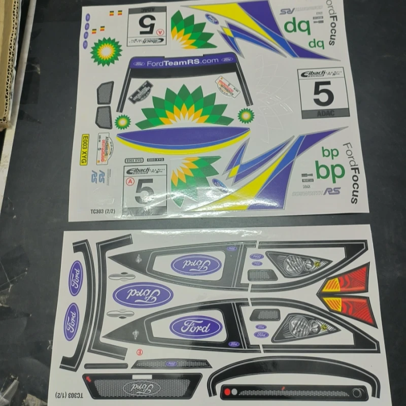 BP Decal Sheet for 1/10 Ford Focus WRC 2003 RC Body shell