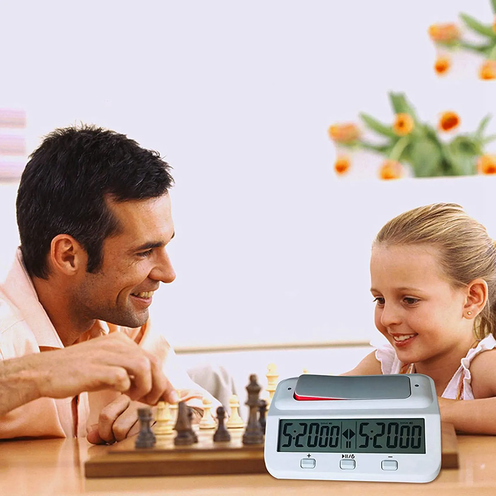 

【Sleek Design】2X Chess Basic Digital Chess Clock And Game Timer, Accurate Digital Portable Clock, Digital Watch Timer (Blue)