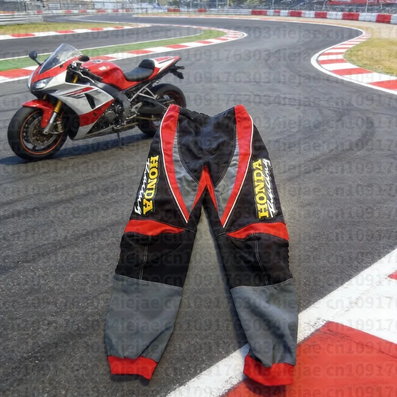 

Красно-белые брюки Honda, новинка 2026, весенне-осенние быстросохнущие дышащие модные повседневные мужские и женские брюки