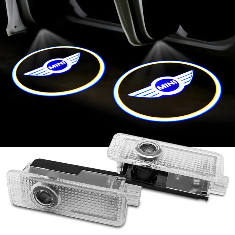 2Pcs Led Welcome Light Car Door Projector Lamps For Mini Cooper One S JCW Countryman R56 R50 R53 R55 F56 F55 R60 R57 Accessories