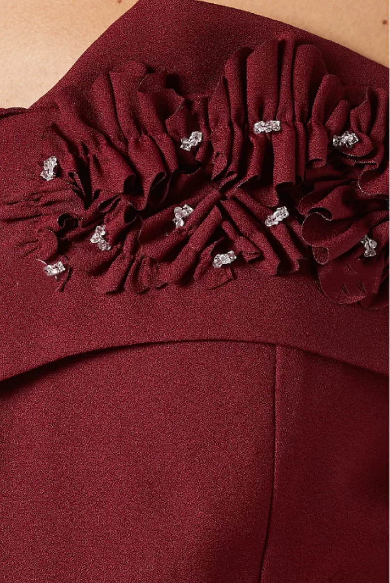 Maßgeschneidertes Saudi-Abendkleid mit seitlichem Schlitz, schulterfrei, mit Perlen verziert, Pailletten, U-Boot-Ausschnitt, Meerjungfrau-Partykleid, arabische Ballkleider